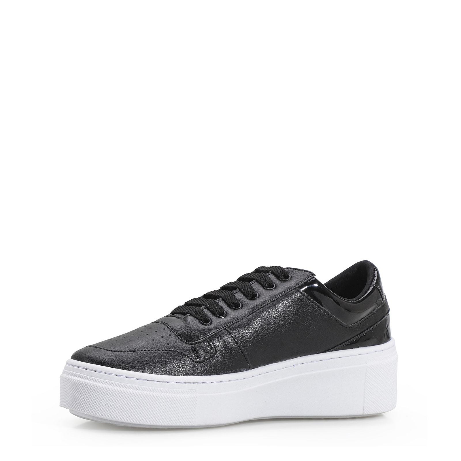 Tênis Flatform Alt Preto/Verniz Preto