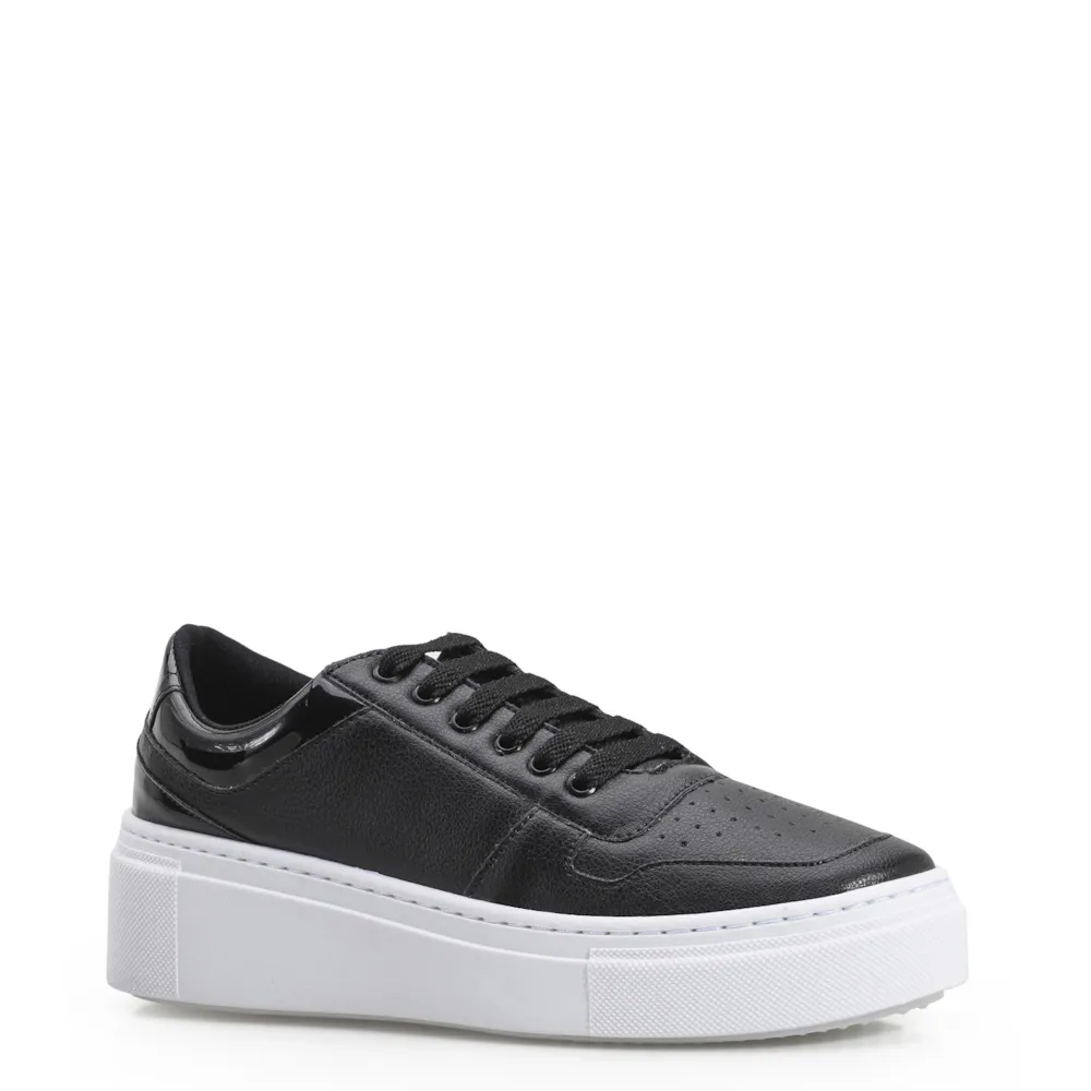 Tênis Flatform Alt Preto/Verniz Preto