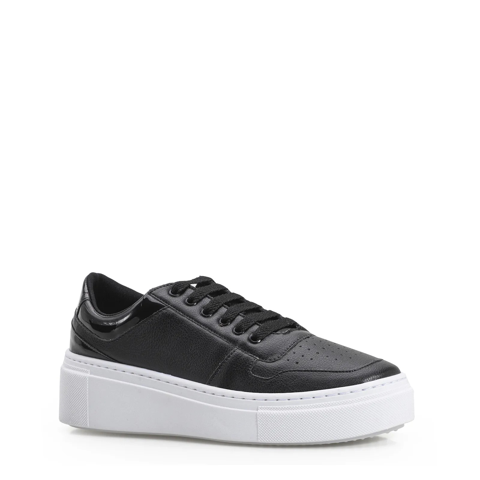 Tênis Flatform Alt Preto/Verniz Preto