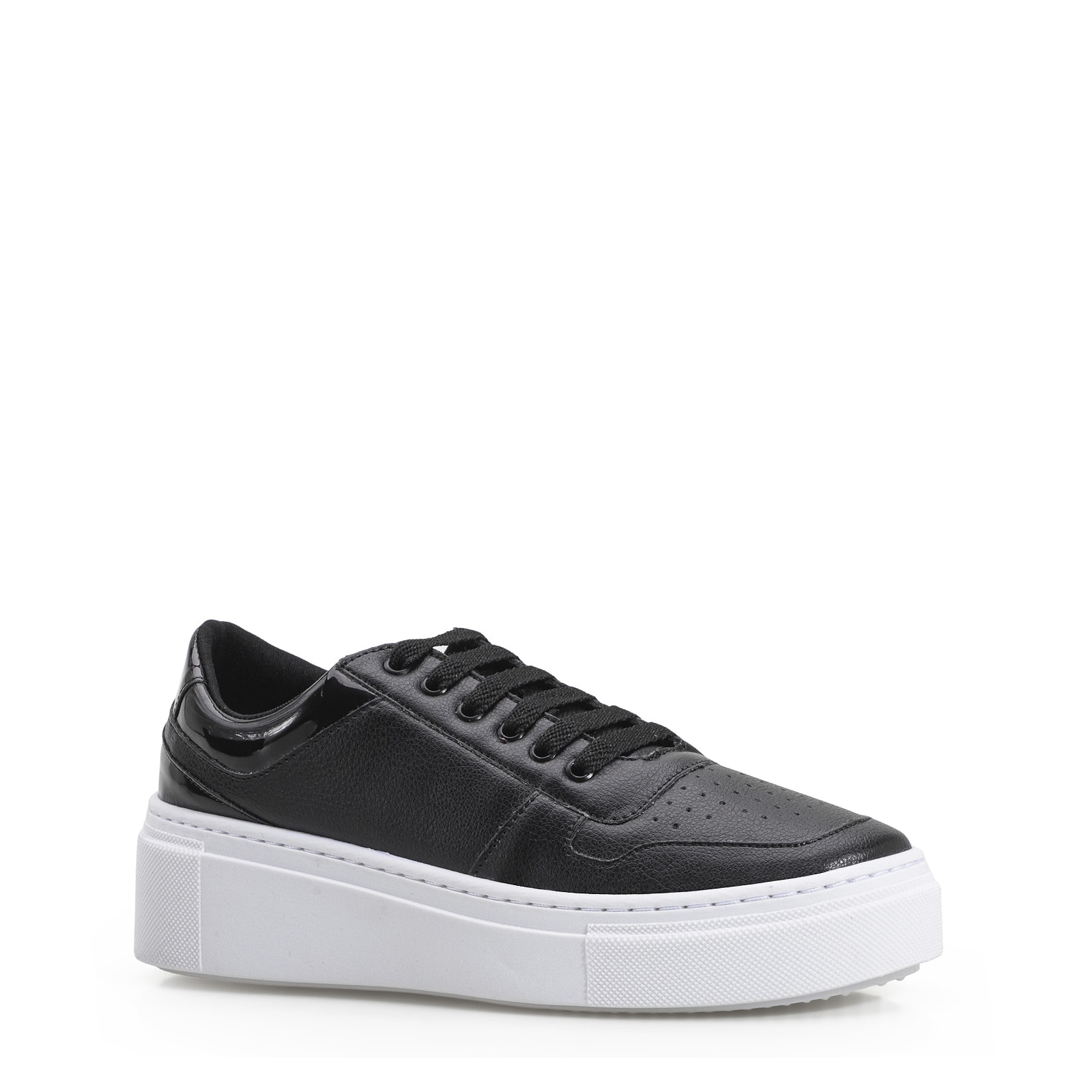 Tênis Flatform Alt Preto/Verniz Preto