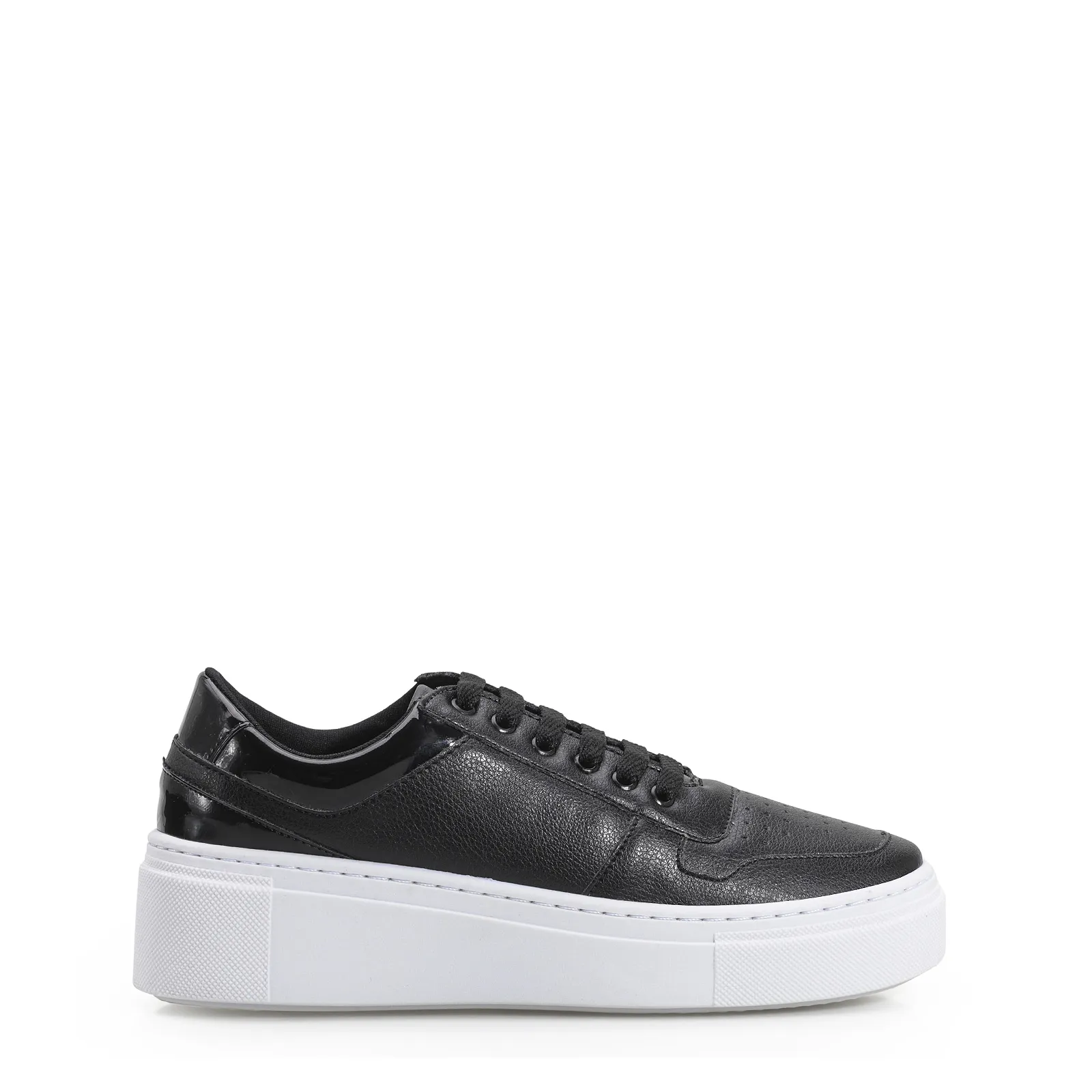 Tênis Flatform Alt Preto/Verniz Preto