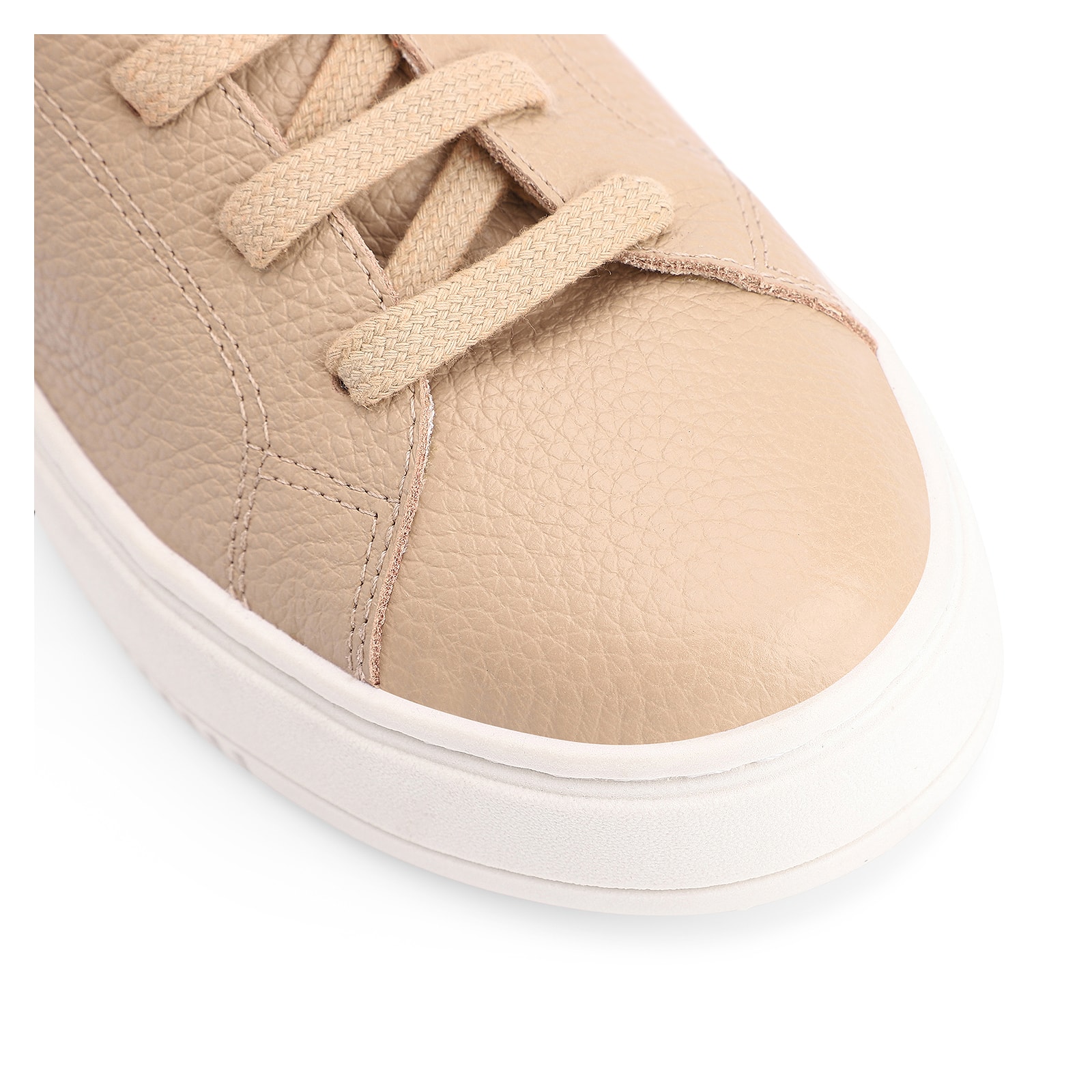 Tênis Flatform Couro Bege