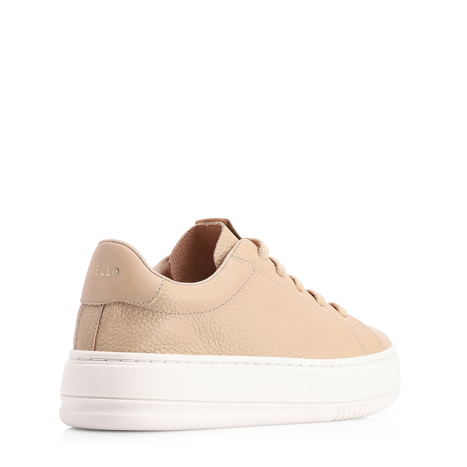 Tênis Flatform Couro Bege