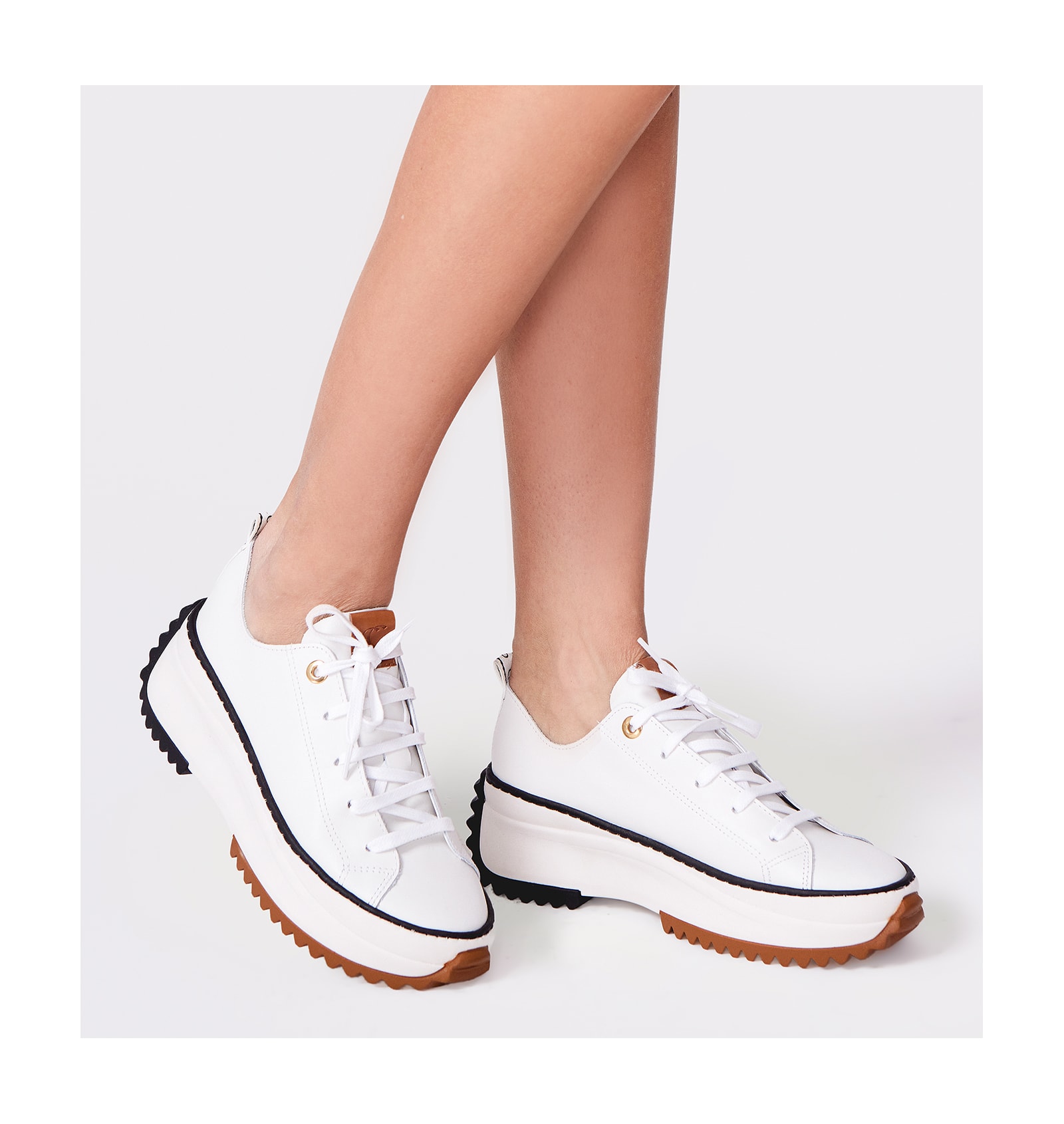 Tênis Flatform Couro Branco