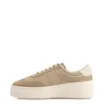 Tênis Flatform Couro Camurça Bege - imagem 5