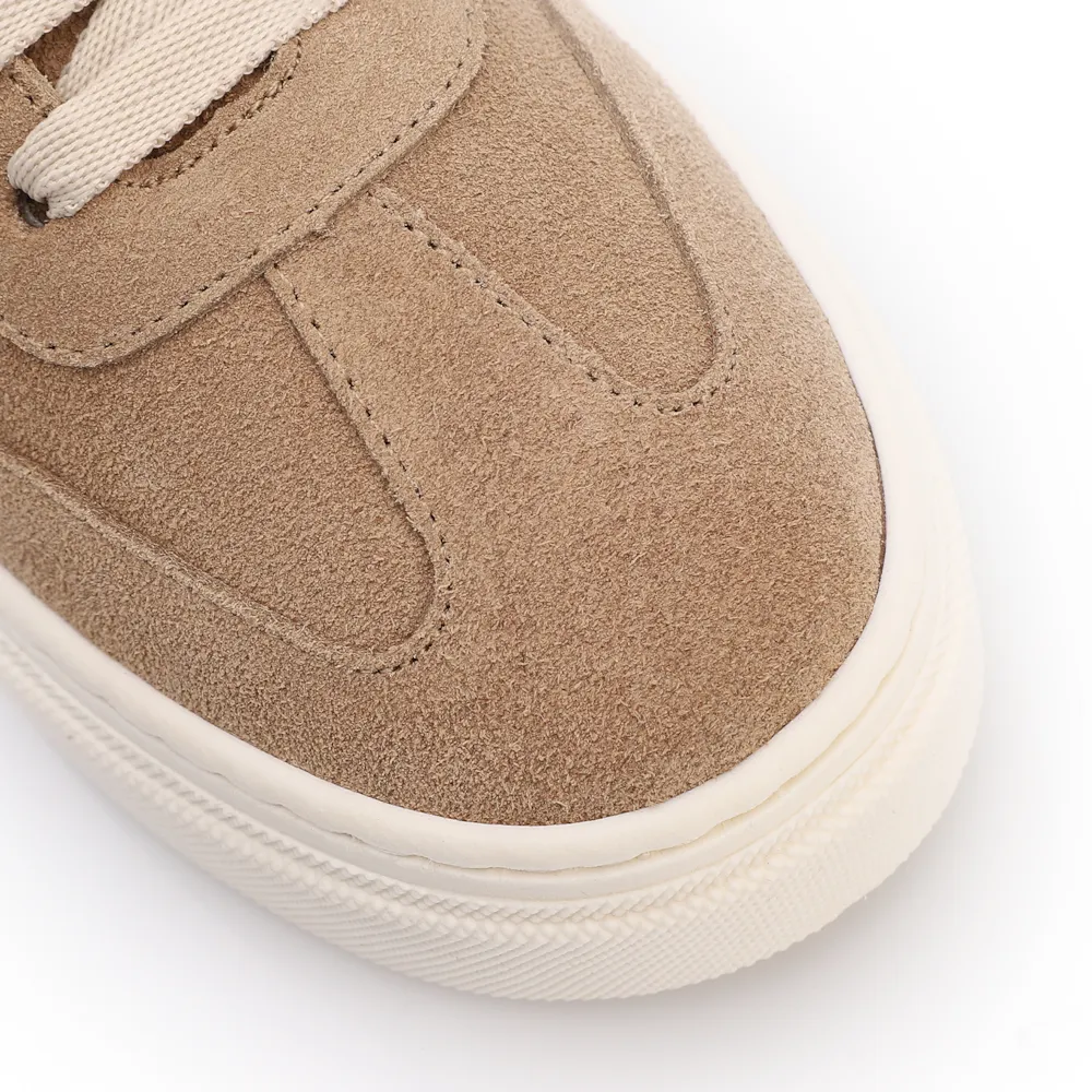 Tênis Flatform Couro Camurça Bege - imagem 6