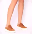 Tênis Flatform Couro Camurça Marrom Claro - imagem 2