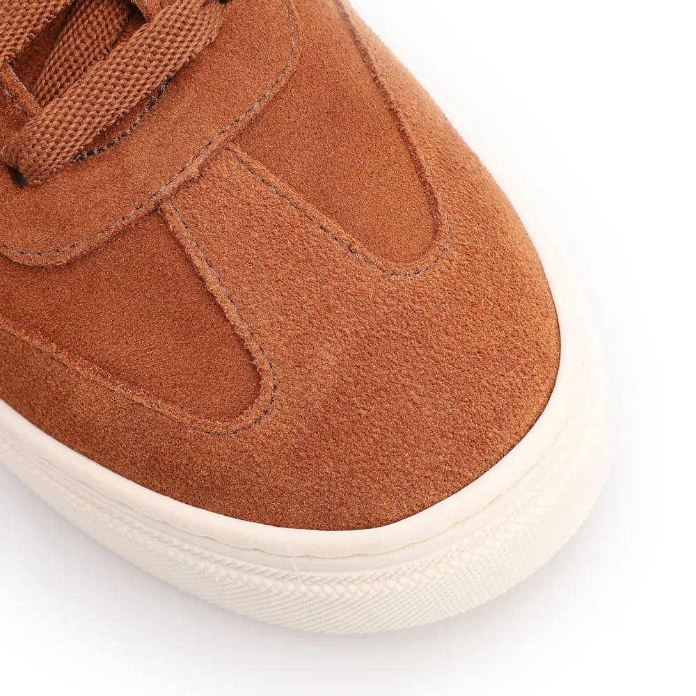 Tênis Flatform Couro Camurça Marrom Claro - imagem 6