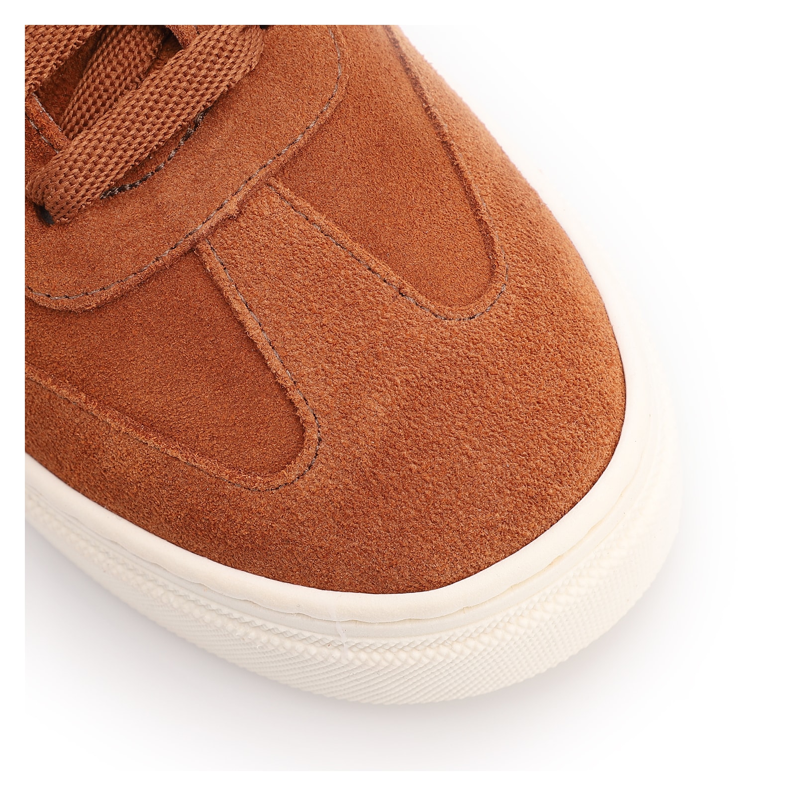 Tênis Flatform Couro Camurça Marrom Claro
