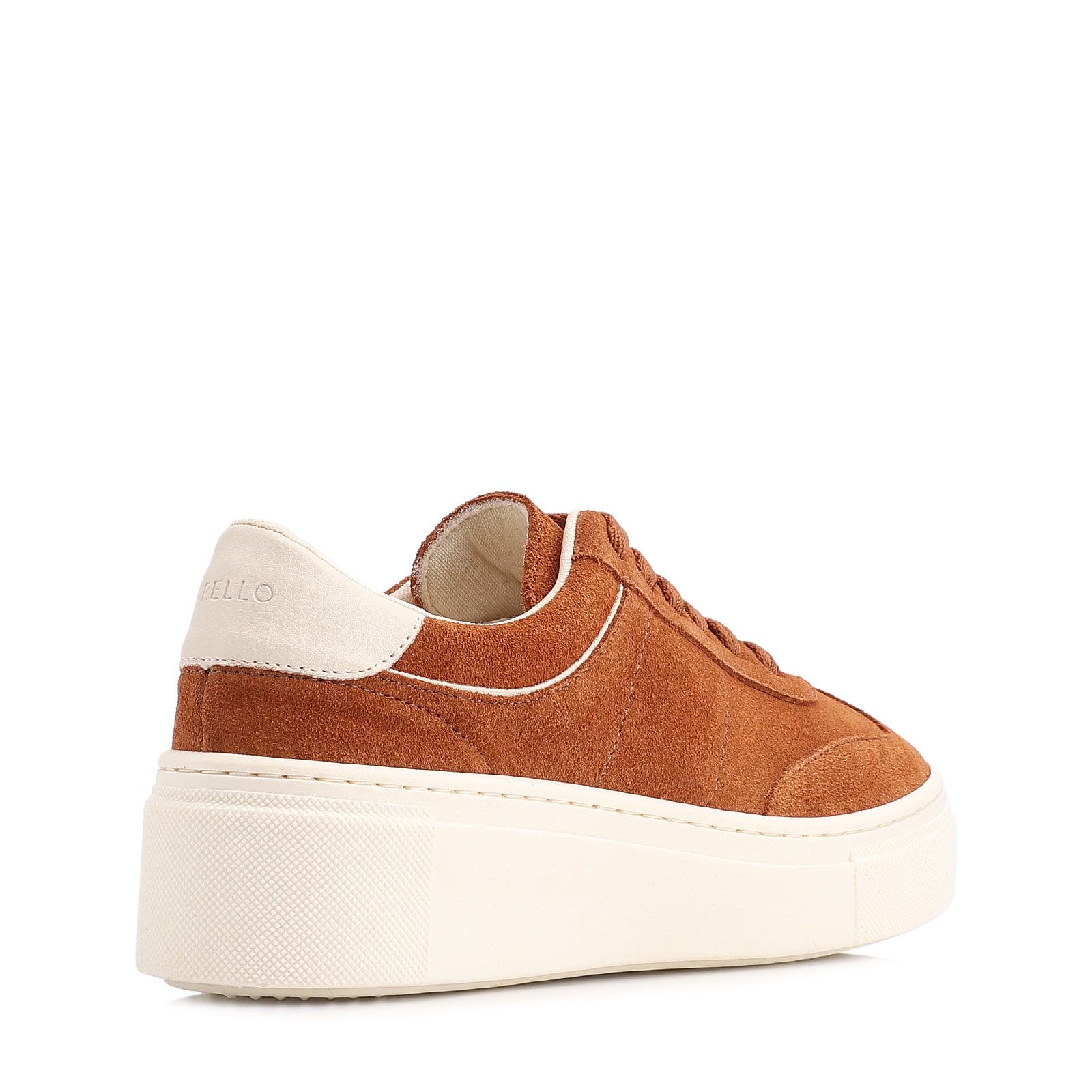 Tênis Flatform Couro Camurça Marrom Claro