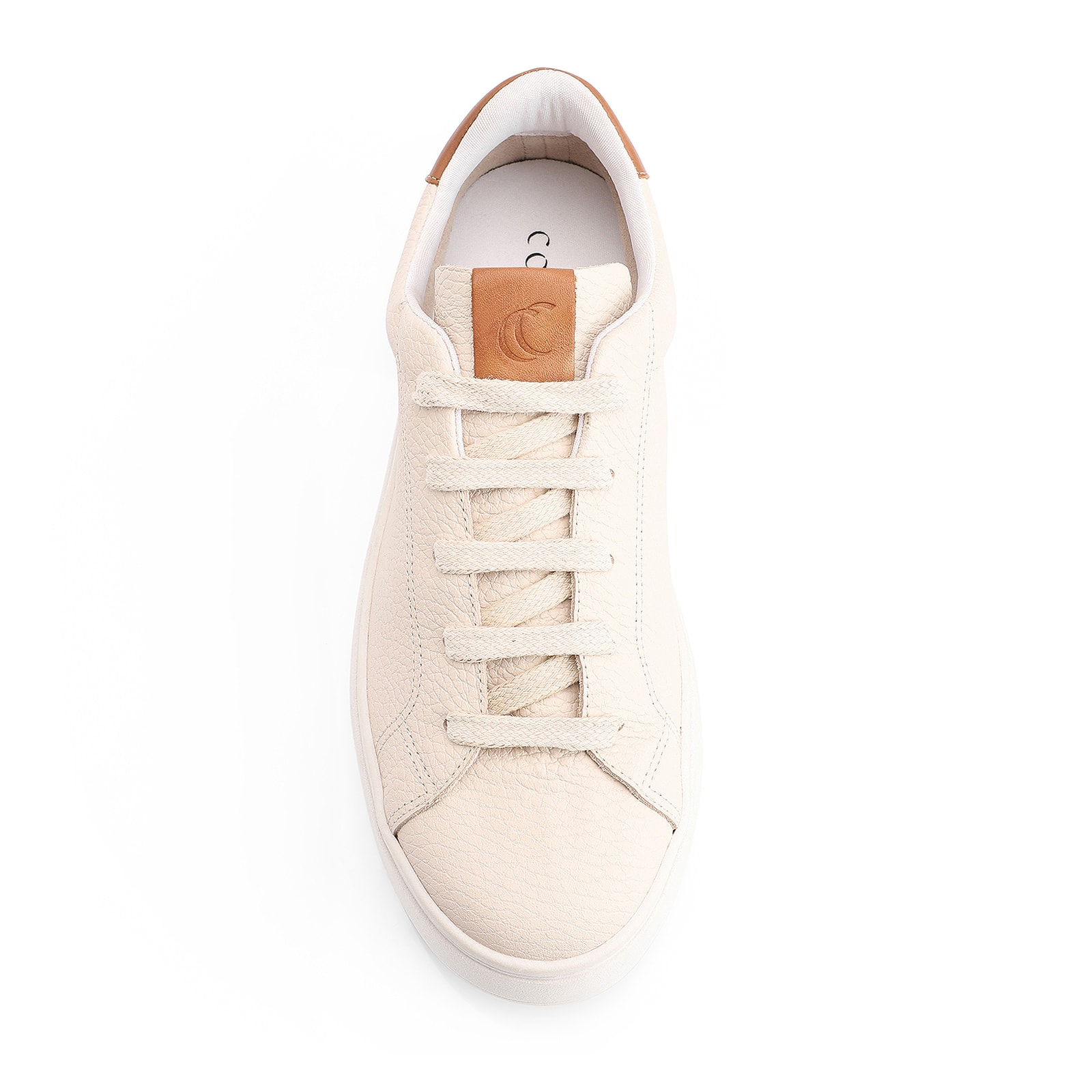 Tênis Flatform Couro Off White