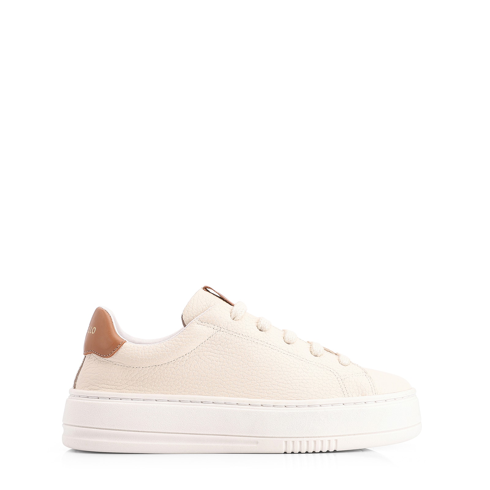 Tênis Flatform Couro Off White