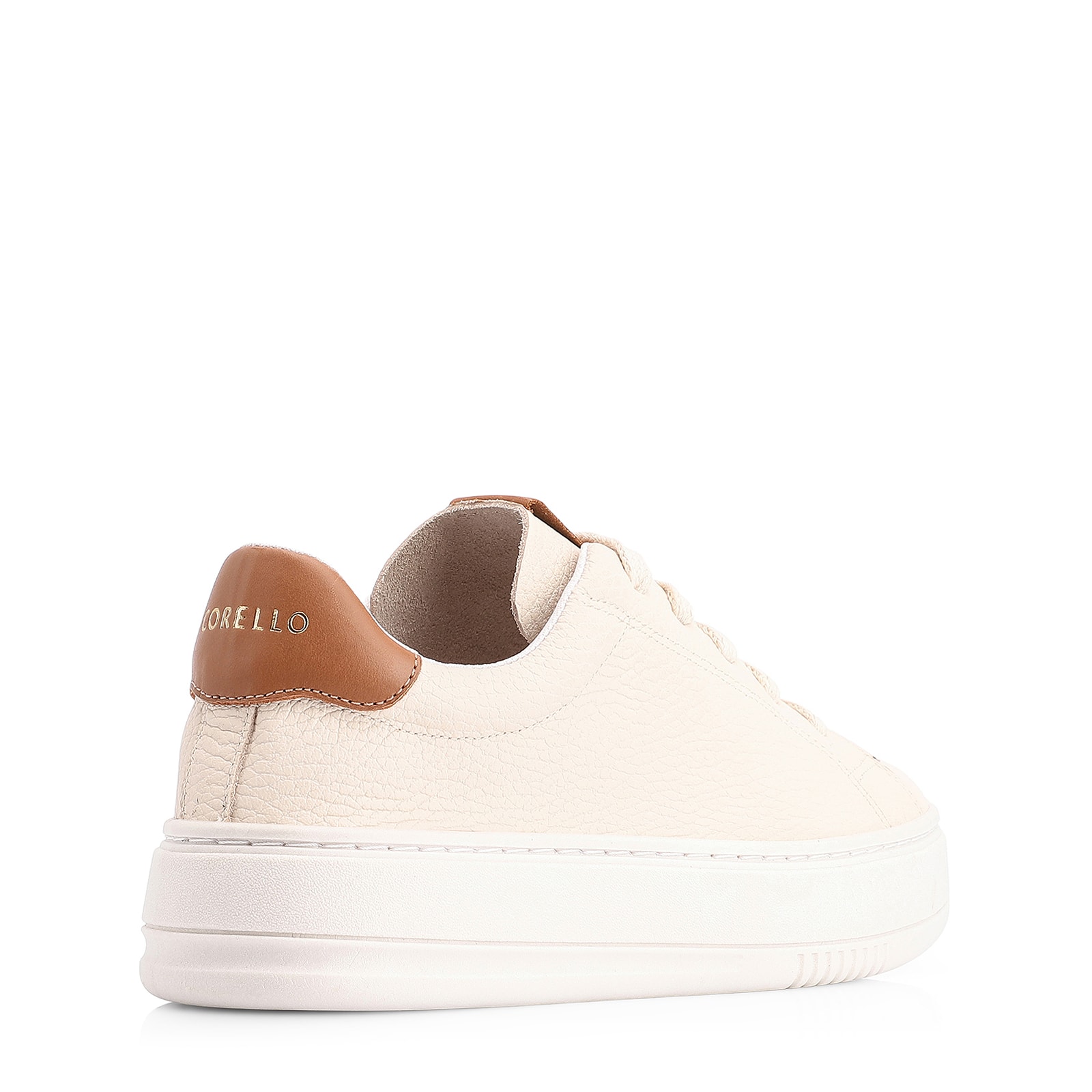 Tênis Flatform Couro Off White