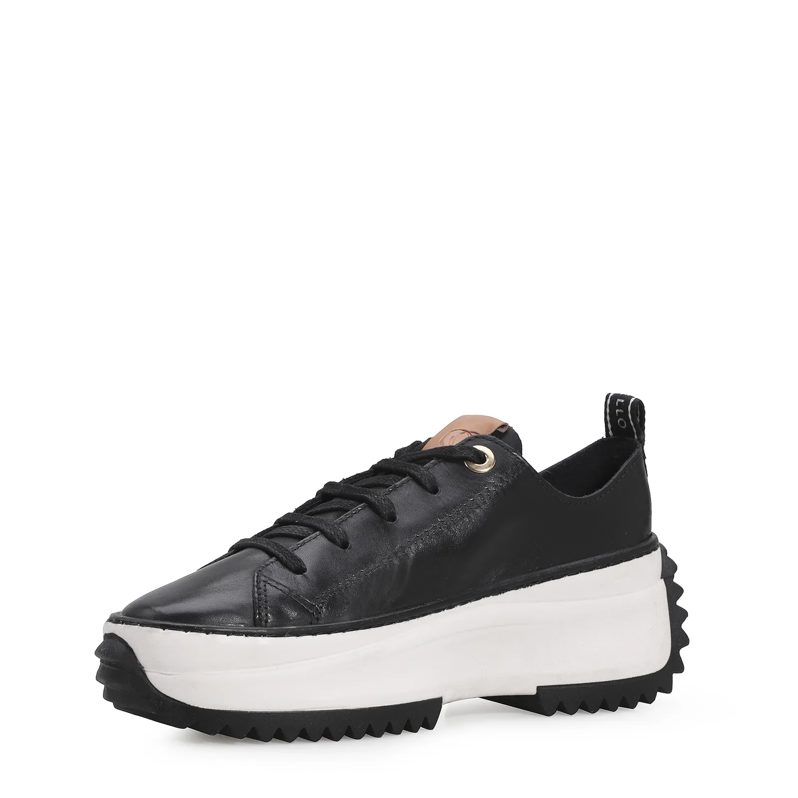Tênis Flatform Couro Preto