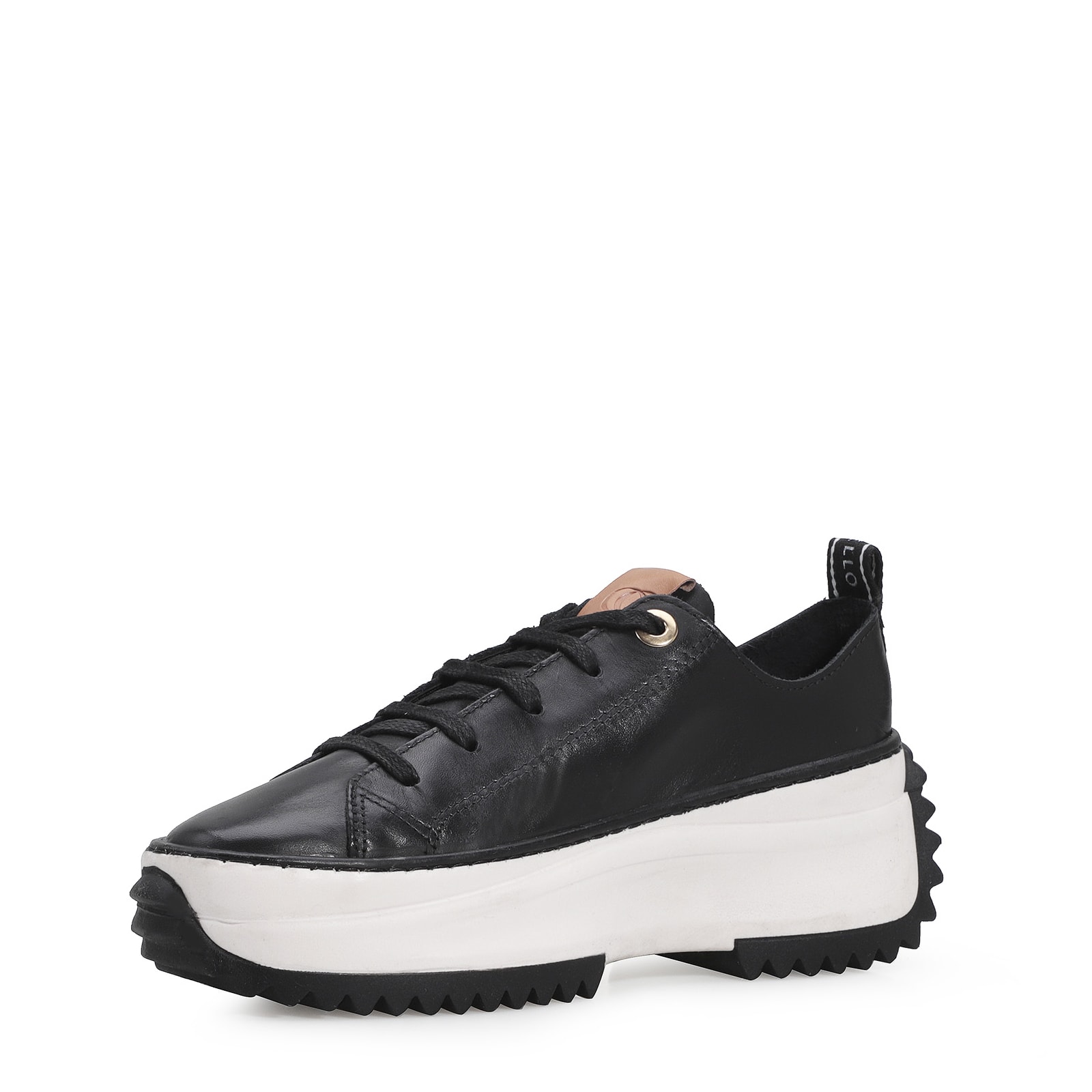 Tênis Flatform Couro Preto