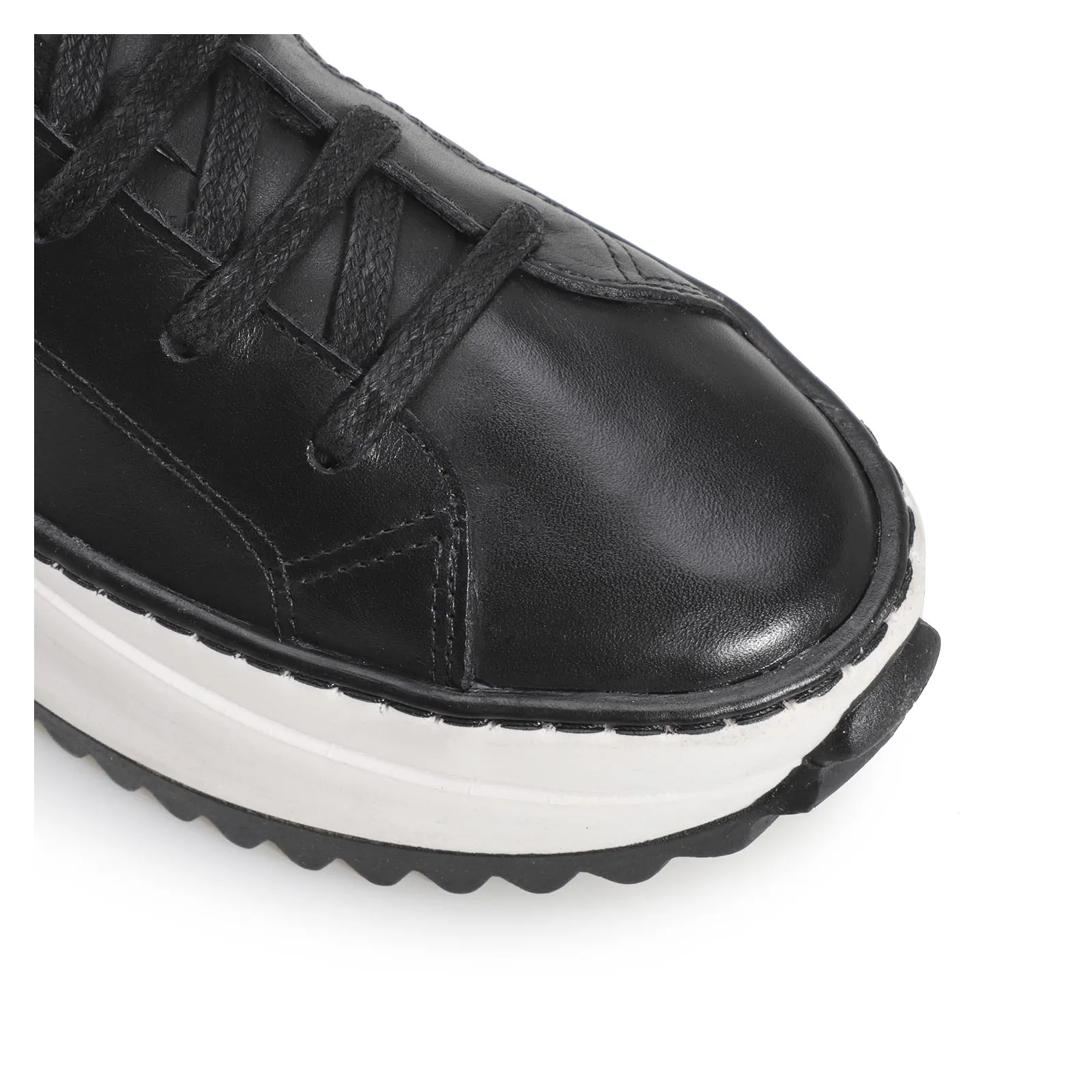 Tênis Flatform Couro Preto