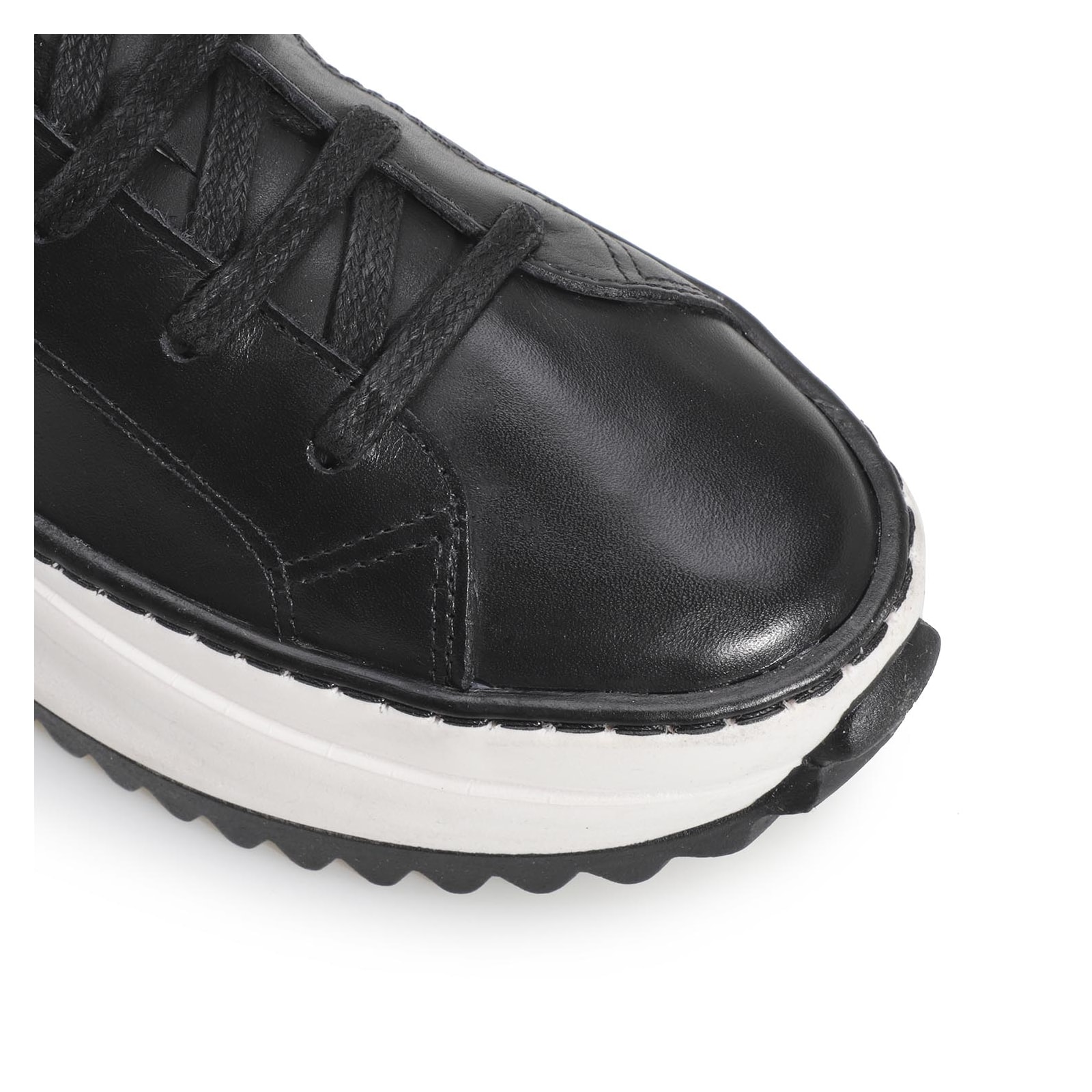 Tênis Flatform Couro Preto