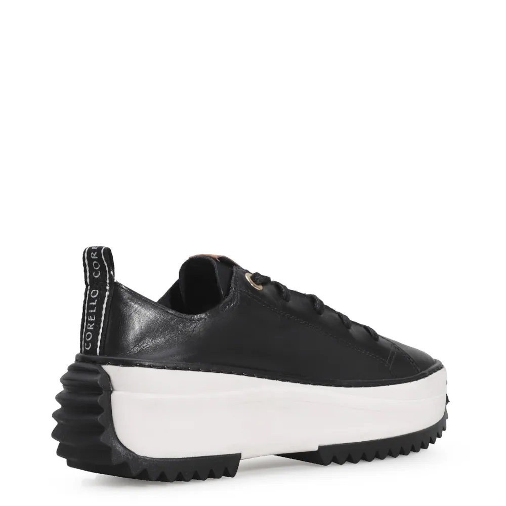 Tênis Flatform Couro Preto - imagem 3