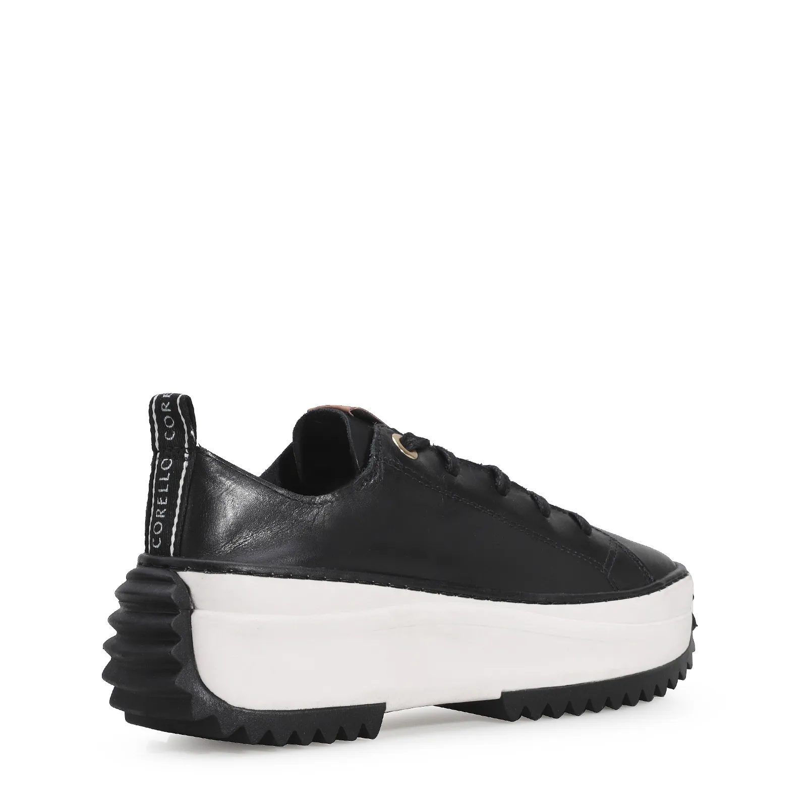 Tênis Flatform Couro Preto