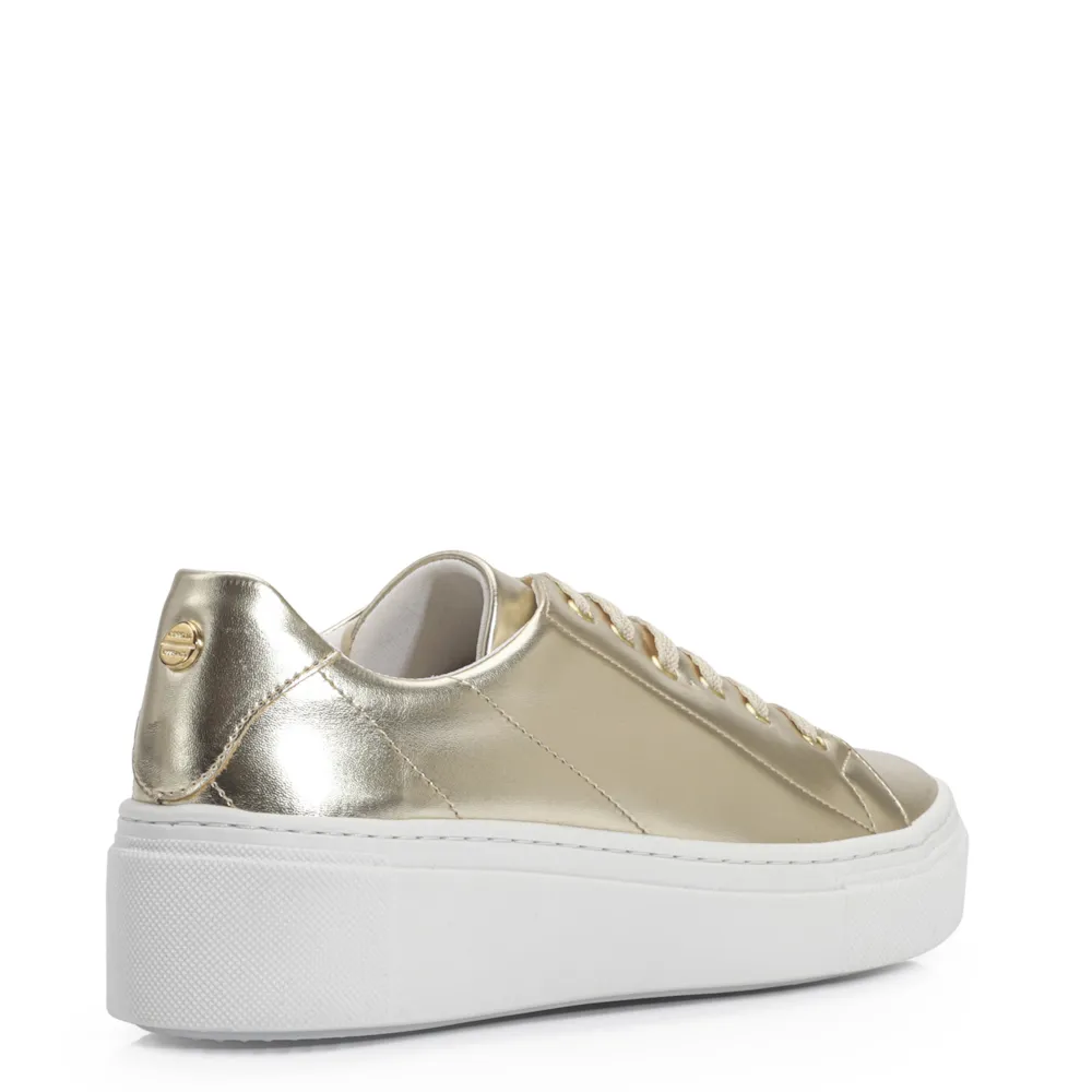 Tênis Flatform Metalizado Champagne - imagem 3