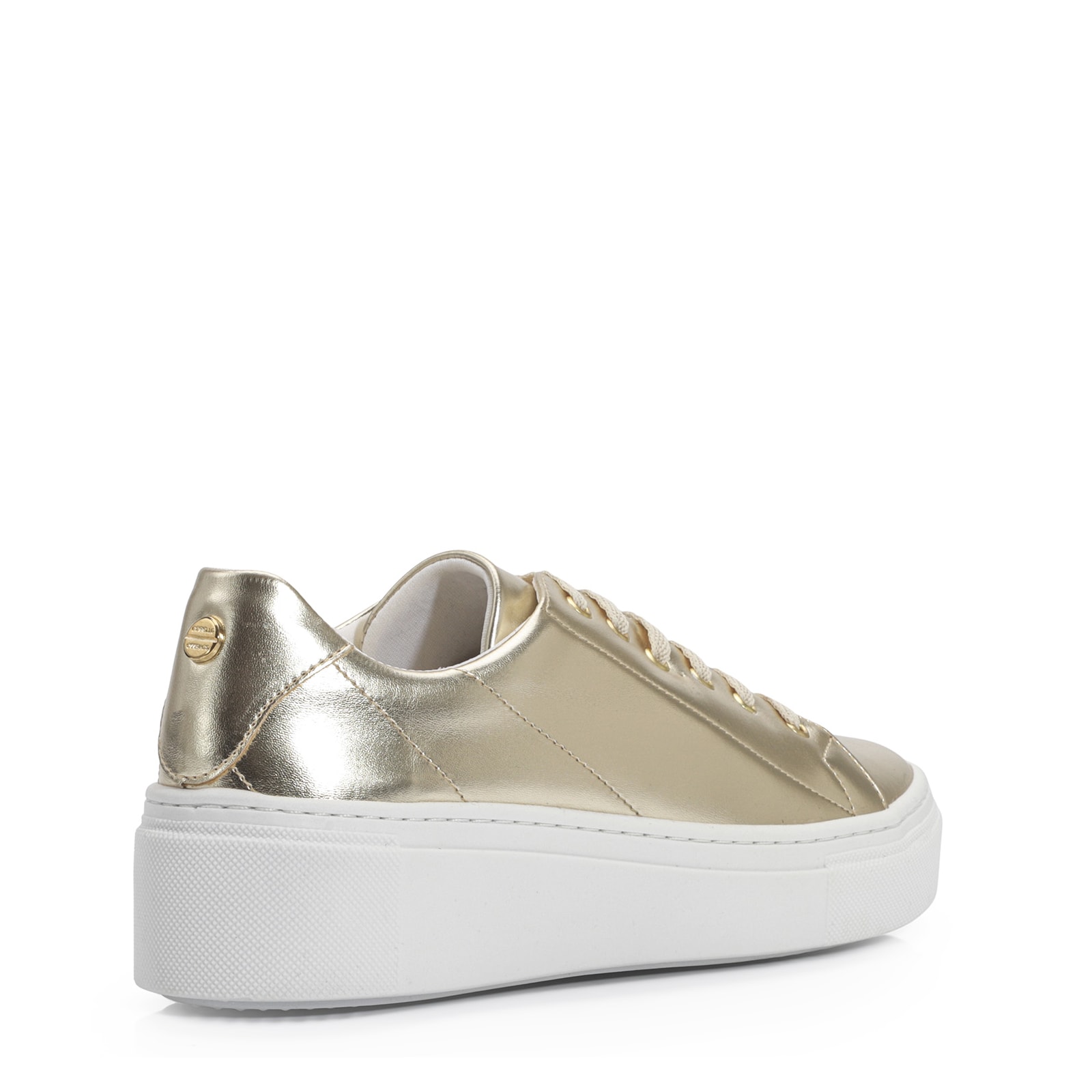 Tênis Flatform Metalizado Champagne