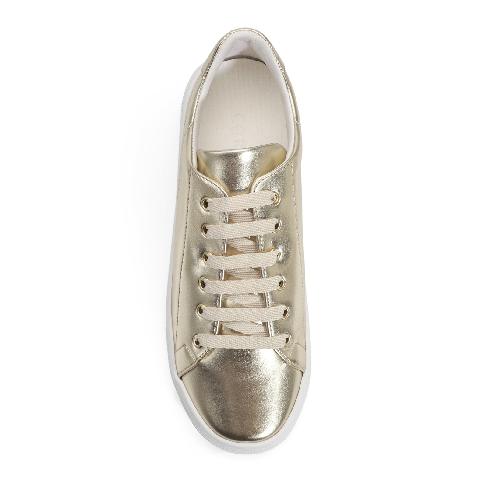 Tênis Flatform Metalizado Champagne