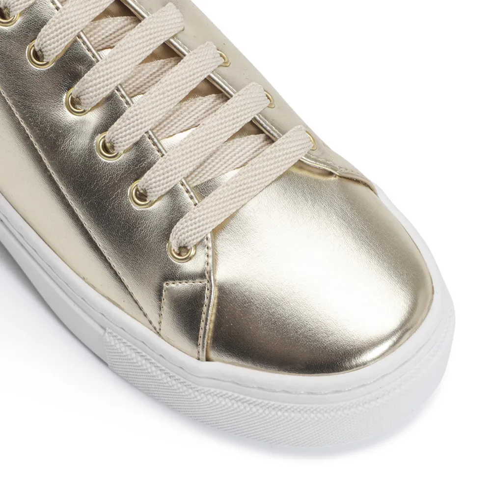 Tênis Flatform Metalizado Champagne - imagem 6