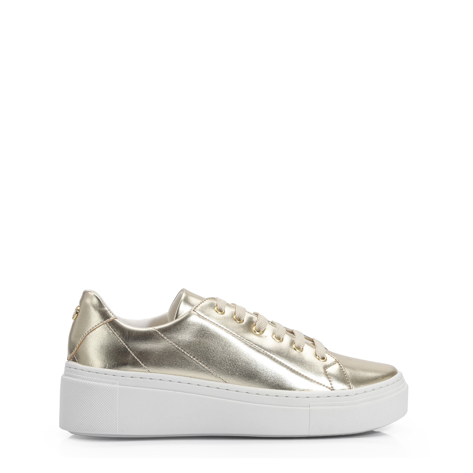 Tênis Flatform Metalizado Champagne