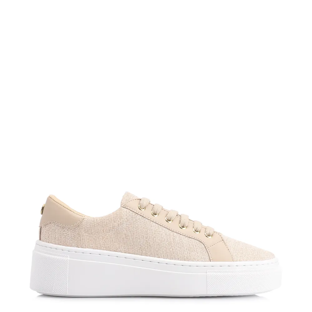 Tênis Flatform Tecido Bege - imagem 2