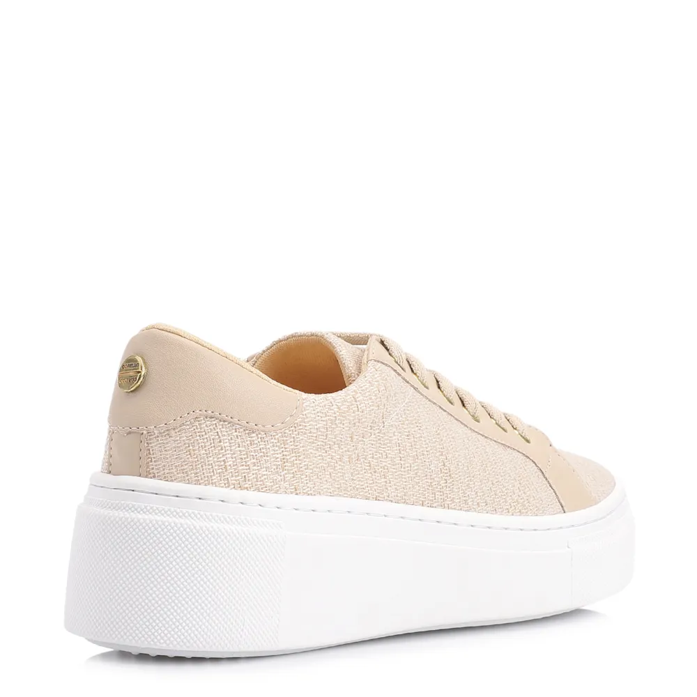 Tênis Flatform Tecido Bege - imagem 3