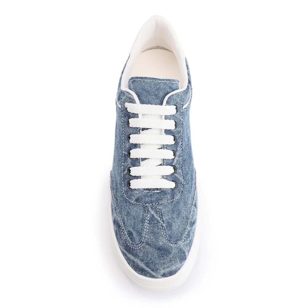 Tênis Flatform Tecido Jeans/Alt Branco - imagem 5