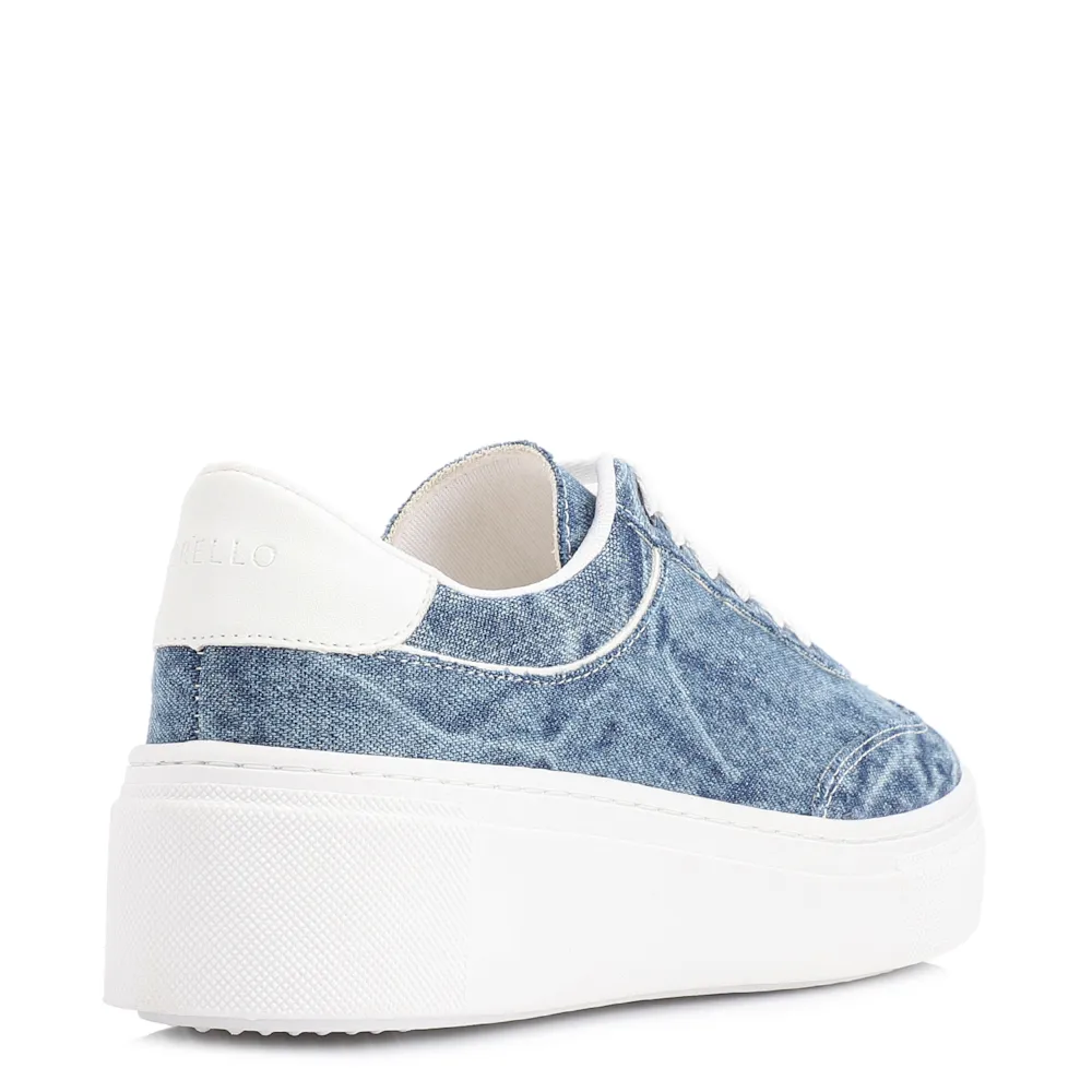 Tênis Flatform Tecido Jeans/Alt Branco - imagem 3