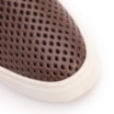 Tênis Marrom Couro Recortes Slip On - imagem 6