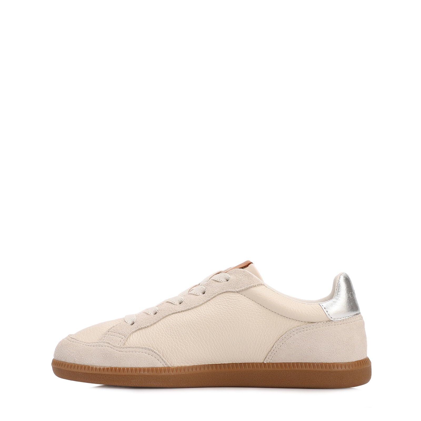  Tênis Off White Couro Contorno Camurça