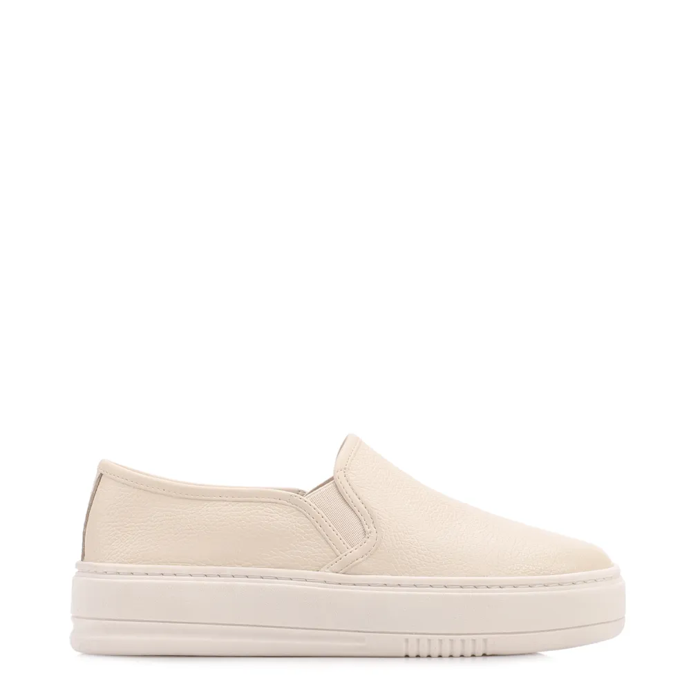 Tênis Off White Couro Slip On - imagem 2
