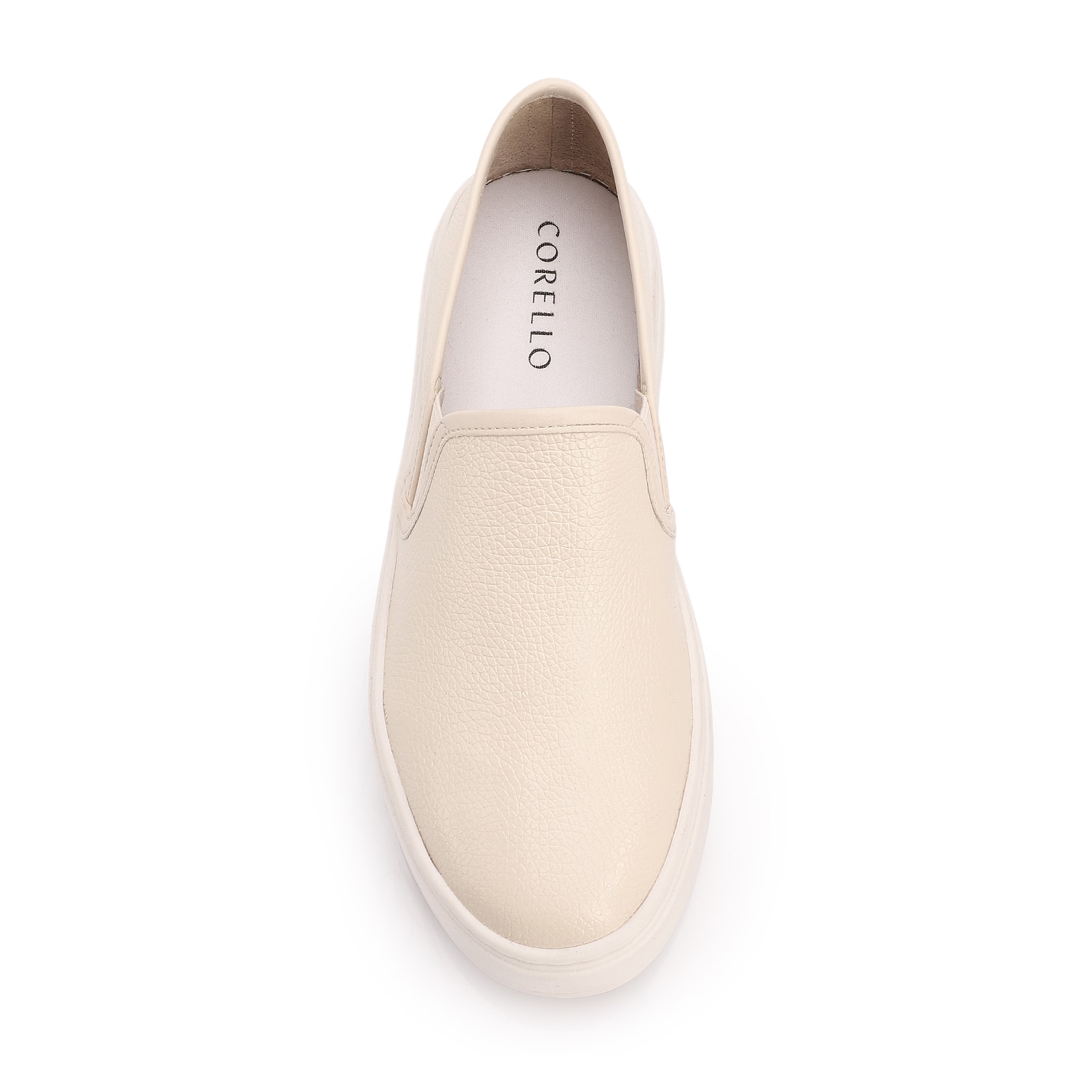 Tênis Off White Couro Slip On