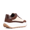 Tênis Plataforma Couro Camurça Marrom/Tela Off White - imagem 4