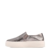Tênis Prata Couro Recortes Slip On - imagem 4