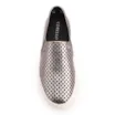 Tênis Prata Couro Recortes Slip On - imagem 5
