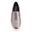 Tênis Prata Couro Recortes Slip On - imagem 5