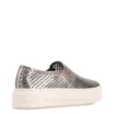 Tênis Prata Couro Recortes Slip On - imagem 3