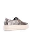 Tênis Prata Couro Recortes Slip On - imagem 3