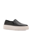 Tênis Preto Couro Slip On - imagem 1