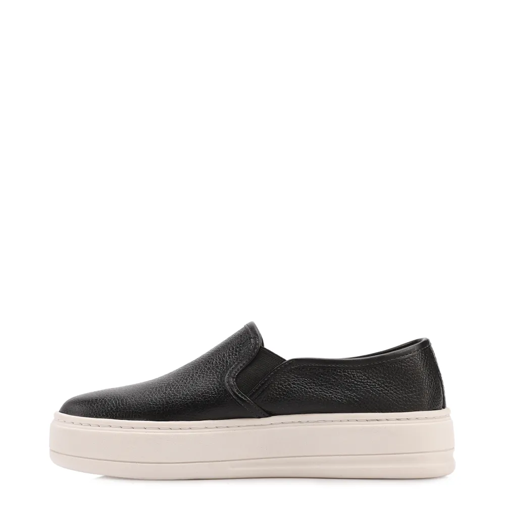 Tênis Preto Couro Slip On - imagem 4