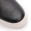 Tênis Preto Couro Slip On - imagem 6