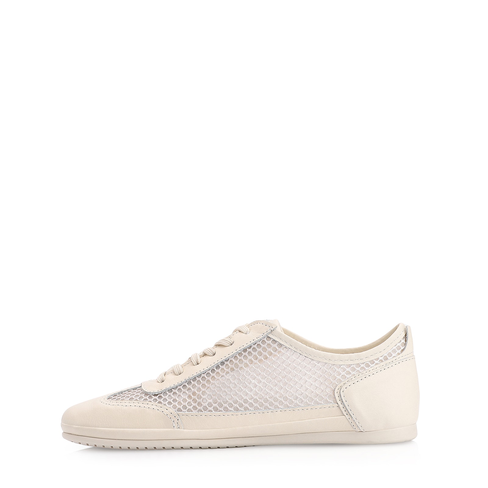 Tênis Tela Couro Off White