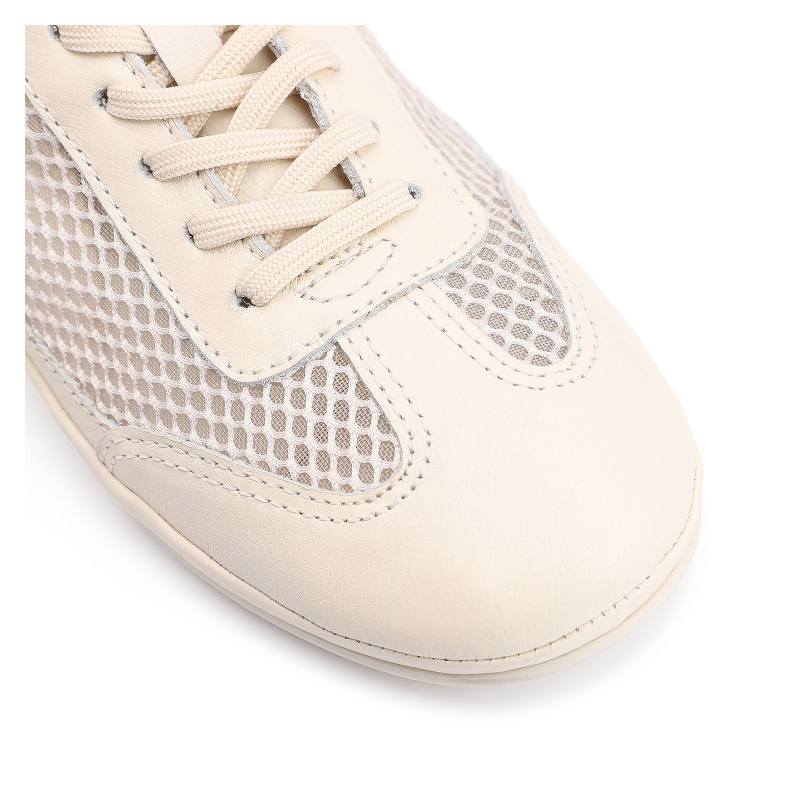 Tênis Tela Couro Off White