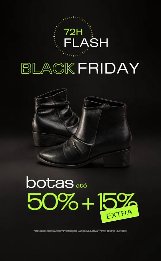 Botas até 50% + 15%